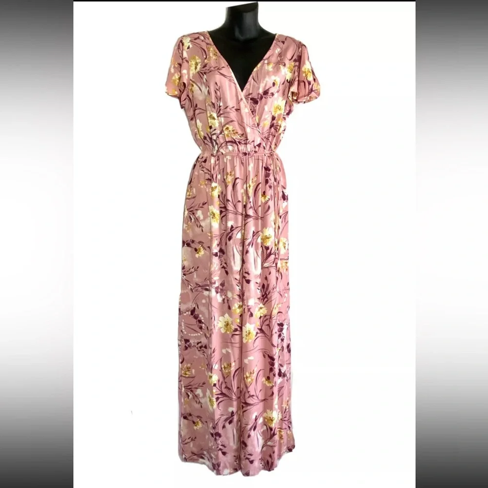 BOG Collective Flowered Full Length Jumpsuit. Size Large. - Picture 1 of 5